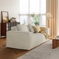 thumbnail image 4 of Lovableguy Oversized Compressed Loveseat Sofa,Upholstered Modular Convertible Sectional Couch,Extra Deep Seat,Corduroy Full Sponge Loveseat for Living Room,Bedroom,No Assembly Required,White, 4 of 8