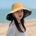 thumbnail image 4 of Neinkie Sun Visors Foldable Sun Hats for Women with UV Protection Wide Brim Summer Packable Shell Hat, 4 of 7