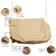 thumbnail image 2 of Cubierta para columpio de porche al aire libre 55.9 * 24.8 * 31.8 pulgadas Beige Impermeable Heavy Duty 420D Reemplazo de la cubierta de la silla del columpio colgante para la cubierta de los muebles del patio del columpio del patio Rojo Verde, 2 of 4