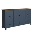thumbnail image 5 of Pemberly Row 63" Vintage Wood Kitchen Accent Buffet Sideboard Cabinet - Navy, 5 of 8
