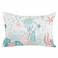 thumbnail image 2 of Coastal Turtle Throw Pillow Cover, Pillowcase Protectors with Zipper, Breathable Decorative Lumbar Pillow Case Cover, Teal Green Ocean Coral Starfish Jellyfish Pillow Shams for Couch Sofa 12x20Inch, 2 of 8