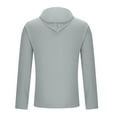 thumbnail image 4 of BiZtdJrK Sun Protection Jacket for Men Rash Guard Hooded Fishing Shirt Zip up Outdoor Hiking Long Sleeve Hoodie with Pockets Gray S, 4 of 10