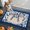 Blue, variant on Black Fall Pumpkins Round Area Rug 3 FT,Small Kitchen Bathroom Mat,Thanksgiving Floral Botanical Foliage Washable Indoor Outdoor Throw Runner Carpet Doormat for Table Shower Sofa Entryway