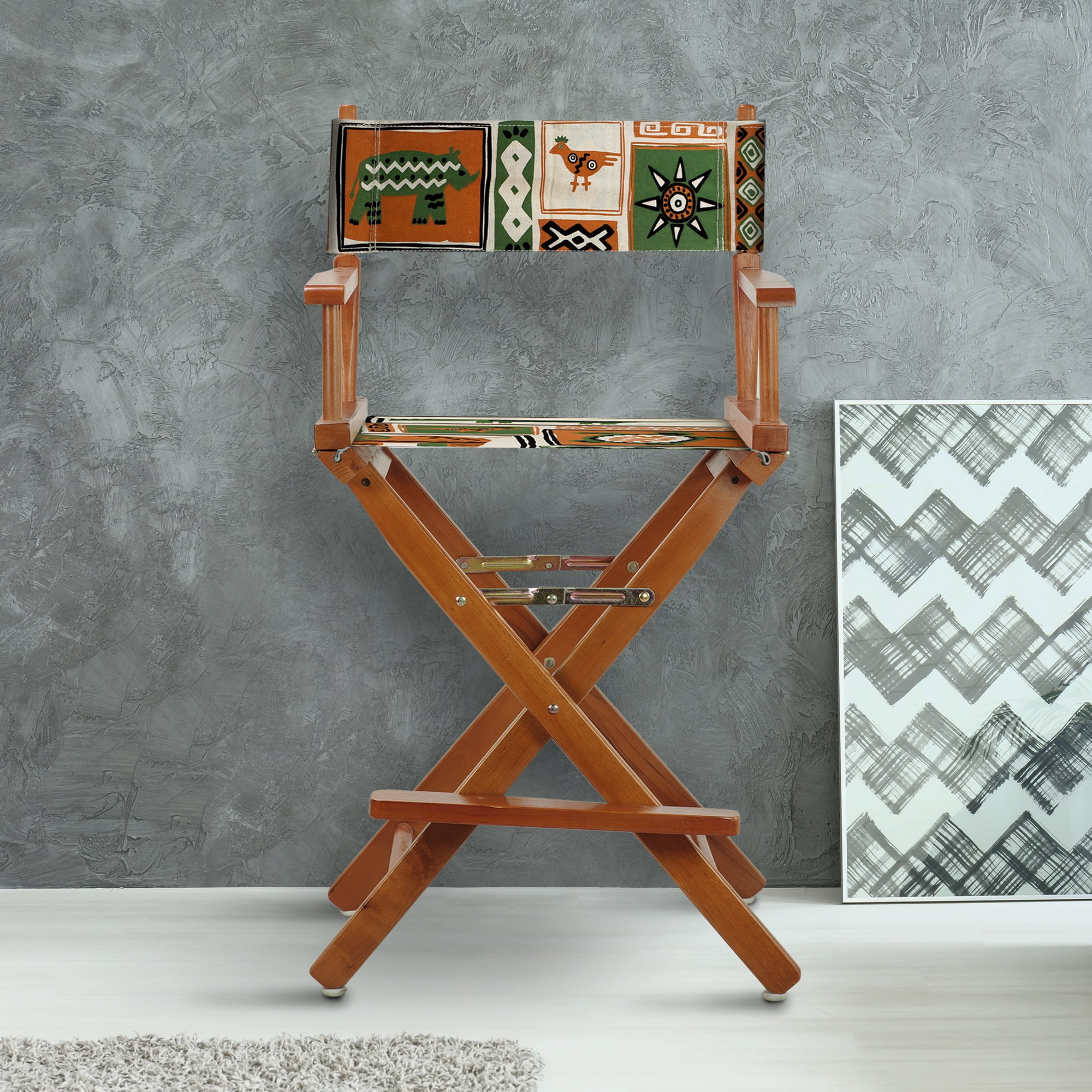 24" Director's Chair Honey Oak Frame-Congo BongoNatural