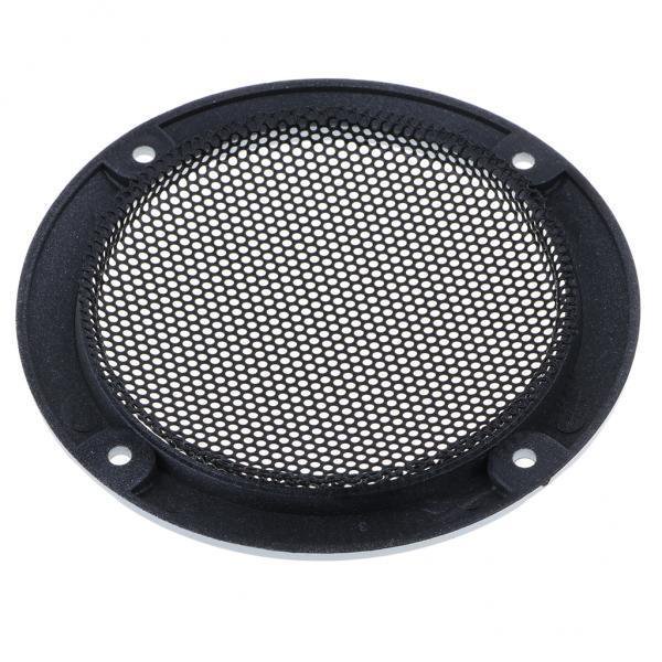 2x3 Pulgadas Cubierta De Altavoz De Audio Círculo Decorativo Rejilla De Malla Metálica Negro Hugo Círculo decorativo de altavoz