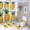 style-741, variant on 4 Pcs Shower Curtain Set with Rugs Toilet Lid Cover And Bath Mat Yellow Lemon Slices Waterproof Shower Curtain Lemon Slice Geometric Pattern for Bathroom Decor Set