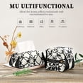 thumbnail image 7 of Geometric Floral Prints Tissue Box Cover Leather Square Rectangle Tissue Box Holder for Bathroom Living Room Desk Office Decor, 7 of 7