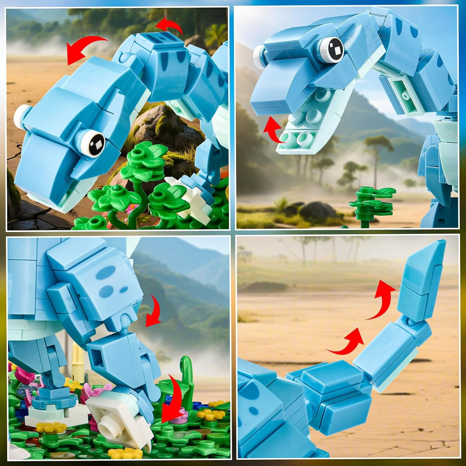 Dinosaur World Building Set,Jurassic Animal Building Collection Toys(541PCS)