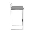 thumbnail image 5 of Carolina Classics Lucien 25.25 In Upholstered Counter Stool in Soft Gray/Chrome, 5 of 7