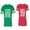 Men Green / Women Red, variant on Nothing Sense Makes When Apart Matching Couple Cotton Jerseys (Men Green / Women Black) (Men S / Women S)