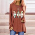 thumbnail image 2 of Pompotops T-Shirt Décontracté à Col Rond Imprimé St. Patrick pour Femmes, Manches Longues, Blouse, 2 of 5