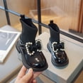 Boots for Girls 2024 Bota De Criana Pearl Chain Korean Style Autumn