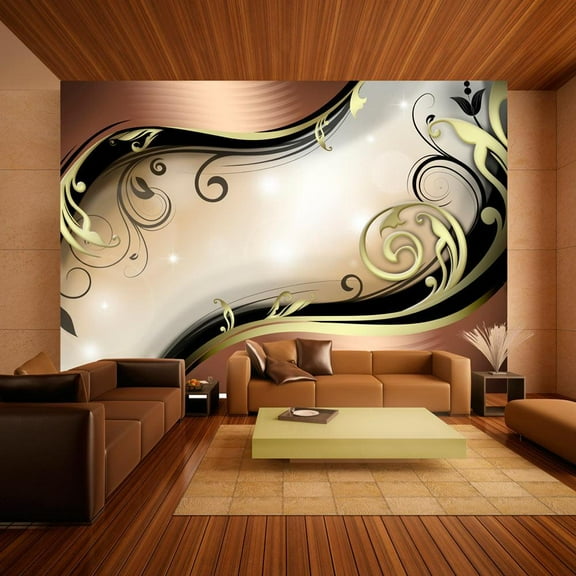 Tiptophomedecor Glam Wallpaper Wall Mural - Golden Glow