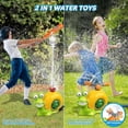 thumbnail image 2 of Water Sprinkler Baseball Kids Outdoor Play Toys, 2 in 1 Snail Water Outside Toys with 2 Sprinkler Heads for Boys Girls, 2 of 5
