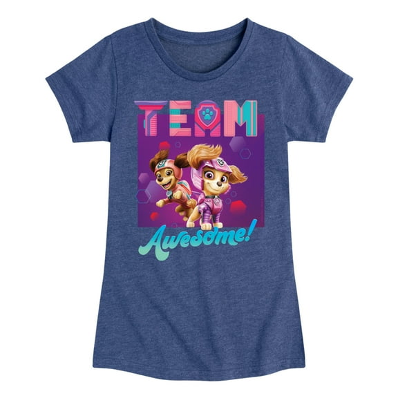 Paw Patrol - Team Awesome - Toddler And Youth Girls Short Sleeve Graphic T-Shirt