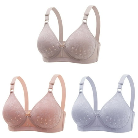 LUOGENLI Women Bras Pack of 6 Women Casual Adjustable Breathable Top Bra Underwear without Steel Ring Gathering and Adjusting Bra Women Bralette Sexy Women Bras Push Ups 40