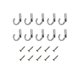 thumbnail image 1 of Wosthever Ganchos colgantes de aleación de Zinc, tornillo de puerta montado en la pared, perchas antideslizantes para ropa, toallas, juego Almacenamiento y organización del hogar Plata/10 piezas/juego, 1 of 6