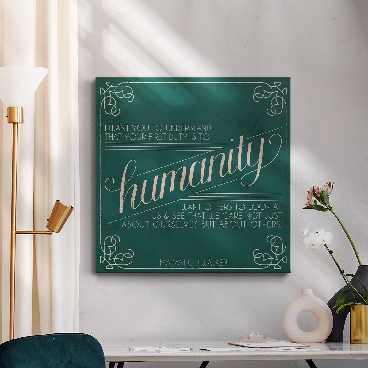Wexford Home Madam Walker Quote I-Premium Gallery Wrapped Canvas, 24" x 24" - Ready to Hang