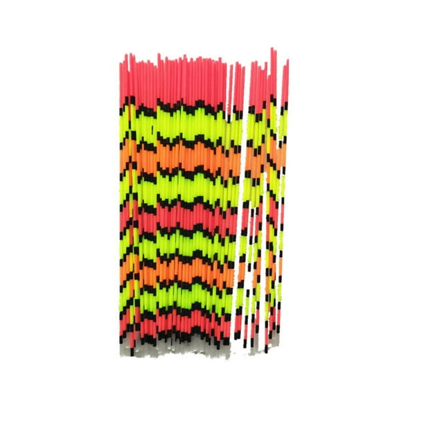 Baohd 100 Pieces Fishing Float Set Vertical Buoy Fluctuate High Sensitivity  Tail Floats Tube Light Weight Indicator Accessories 1.3X5
