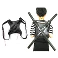 thumbnail image 3 of Funda de doble , estuche de cartilla de material cuero de , bolsa de almacenamiento de adultos para hombres con correas de hombro ajustables disfrac Hugo Estuche de espada, 3 of 7
