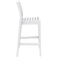 thumbnail image 3 of Pemberly Row 29.5" Outdoor Stackable Resin Bar Stool in White - Set of 2, 3 of 9