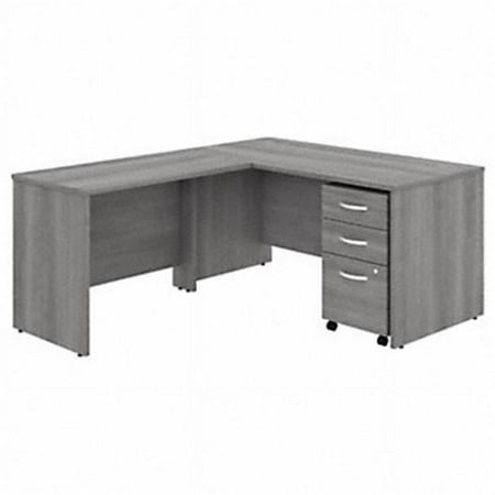 UPC: 0042976105143 | Bush Business Furniture 60  L-Shaped Desk Bundle Platinum Gray STC008PGSU