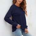 thumbnail image 4 of ASFGIMUJ Women Long Sleeve Shirts Casual Tops Dressy Blouses Fashion Pleated Tunic, 4 of 7