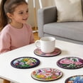 thumbnail image 5 of DIY Diamond Art Coaster Kit Spring Flower Theme 5D Diamond Dot Set 8 Pcs DIY Crafts Supplies Complete Bedazzler Kit with Cup Holder Cork Base Pad Pickup Pen and Tray for Adults Kids Gift, 5 of 6