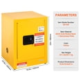 thumbnail image 3 of KFFKFF Secure Storage for Combustible Substances, 12 Gallon Capacity, Constructed from Cold-Rolled Steel, Measuring 16.9 x 16.9 x 22 inches, Explosion Resistant, Includes Adjustable Shelf and 1 Door, 3 of 9