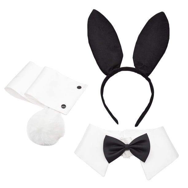 Atrezo Para Cosplay Orejas De Conejo Con Pajarita Y Cola