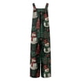 thumbnail image 4 of Womens Christmas Print Wide Leg Jumpsuit Adjustable Strap Sleeveless Overalls with Pockets 2XL, 4 of 7