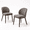 Dark Gray, variant on Garvee Modern Dining Chairs Set of 2 with Back, Linen Fabric Upholstered Kitchen Side Chairs, Gray