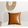 thumbnail image 3 of HomeRoots 408283 24 x 24 in. Faux Leather Zippered Pillow Cover, Brown - Set of 2, 3 of 3