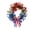 F, variant on Patriotic Pampas Grass Wreath, Red White Blue Feather Wreath for Front Door, 4th of July, Memorial Day, Veterans Day Indoor Outdoor Bohemian Decor