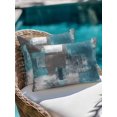 thumbnail image 4 of Waterproof Outdoor Throw Pillows with Inserts 12"x20" Set of 2, Turquoise Grey Soft Decorative Pillowcases for Couch Bedroom, Abstract Square Graffiti Modern Smear Pillow Covers for Sofa Living Room, 4 of 8