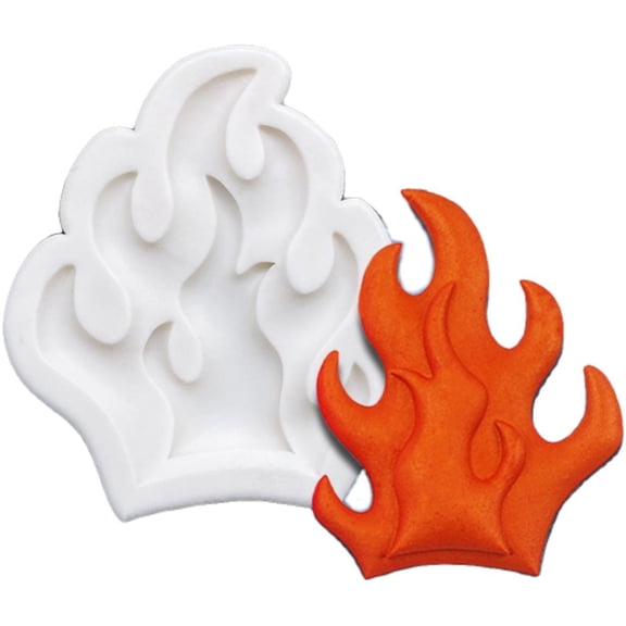 vlrwzc Flame Silicone Fondant Moulds for Cake Cupcake Decoration 3D Flame Shape Candy Chocolate Baking Molds DIY Craft Decorating Tools