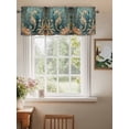 thumbnail image 2 of Seahorse Underwater World Valances for Windows, Rod Pocket Kitchen Valance Curtains - Soft & Washable Small Window Treatment for Living Room,&nbsp;Bathroom, Seabed Retro Coral, 54x18inch, 2 of 9