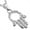White, variant on Stainless Steel Silver-Tone Yellow Gold-Tone Hamsa Hand Protection Pendant Necklace