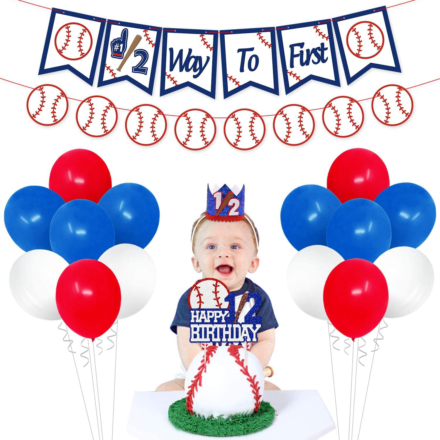 Baseball Theme Concessions Birthday Banner Kit Base Bday Party Set Baseball Birthday Decoration