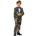 thumbnail image 2 of Xoenoiee Hunting Camo Print Suit for Boy 2 Pieces Prom Wedding Suits Classic Tuxedo Slim Fit Boys Suit Formal Autumn Winter Jacket Pants Set, 9-10 Years, 2 of 7