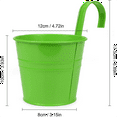 thumbnail image 2 of RIOGOO Flower Pots Hanging Flower Pots, 8 Colors Iron Garden Pots Balcony Planters Metal Bucket Flower Holders - Detachable Hook (8 Pcs), 2 of 7