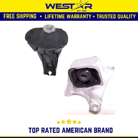 Front & Front Right Motor Mount 2PCS Set Compatible for 2006-2011 Acura CSX 2.0L Replaces 9282 9424