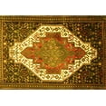 thumbnail image 1 of Ahgly Company Machine Washable Indoor Rectangle Medallion Yellow Traditional Area Rugs, 8' x 12', 1 of 4
