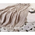 thumbnail image 2 of CREVENT Throw Blanket for Couch Sofa Chair Bed Home Decoration, Soft Warm Cozy Light Weight for Spring Summer (50''X60'' Beige/Khaki), 2 of 5