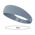 thumbnail image 3 of Ettsollp Sports Headband Men Women Running Headband Solid Color Elastic Fashion Workout Headband Moisture Wi-cking Breathable Gym Sweat Band Fitness Yoga, 3 of 8
