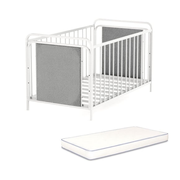 Cuna para bebe Jaco Marfil 3 niveles con colchón Blanca