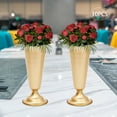 thumbnail image 2 of 10Pcs DIY Metal Wedding Flower Trumpet Vase, Gold Trumpet Vase Planter Flower Holder Elegant Flower Vases Stand for Wedding Centerpieces Home Decor, 2 of 13