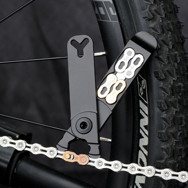 Tmvgtek Herramientas De Eliminación De Reparación De Conector De Cadena 5 En 1, Alicates De Eslabón Maestro De Bicicleta (Negro)