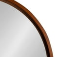 thumbnail image 4 of Kate and Laurel Evans Mid-Century Round Wood Framed Wall Mirror, 30 inch Diameter, Walnut Brown, Decorative Modern Mirror for Wall, 4 of 7