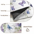thumbnail image 6 of Pink Flowers Area Rugs 4'x6', Washable Small Throw Rugs for Office Bathroom, Spring Floral Purple Butterflies Watercolor Indoor Outdoor Rug Non-Slip Low Pile Carpet Runner Reversible Floor Mats, 6 of 8